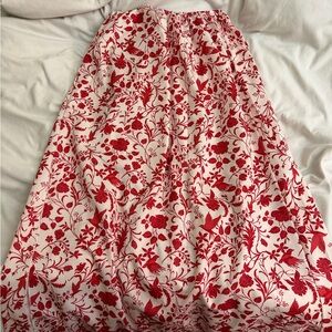 SHEIN Red Floral Maxi Skirt